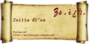 Zsilla Éva névjegykártya