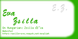 eva zsilla business card